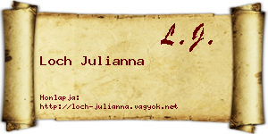 Loch Julianna névjegykártya